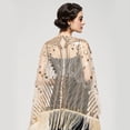 thumbnail image 5 of Women Evening Cape Soft Satin Evening Scarves Wedding Bridal Cape Shawl Wraps Sequin Evening Cape Gatsby Party Bridal Shawl For Evening Dresses, 5 of 7