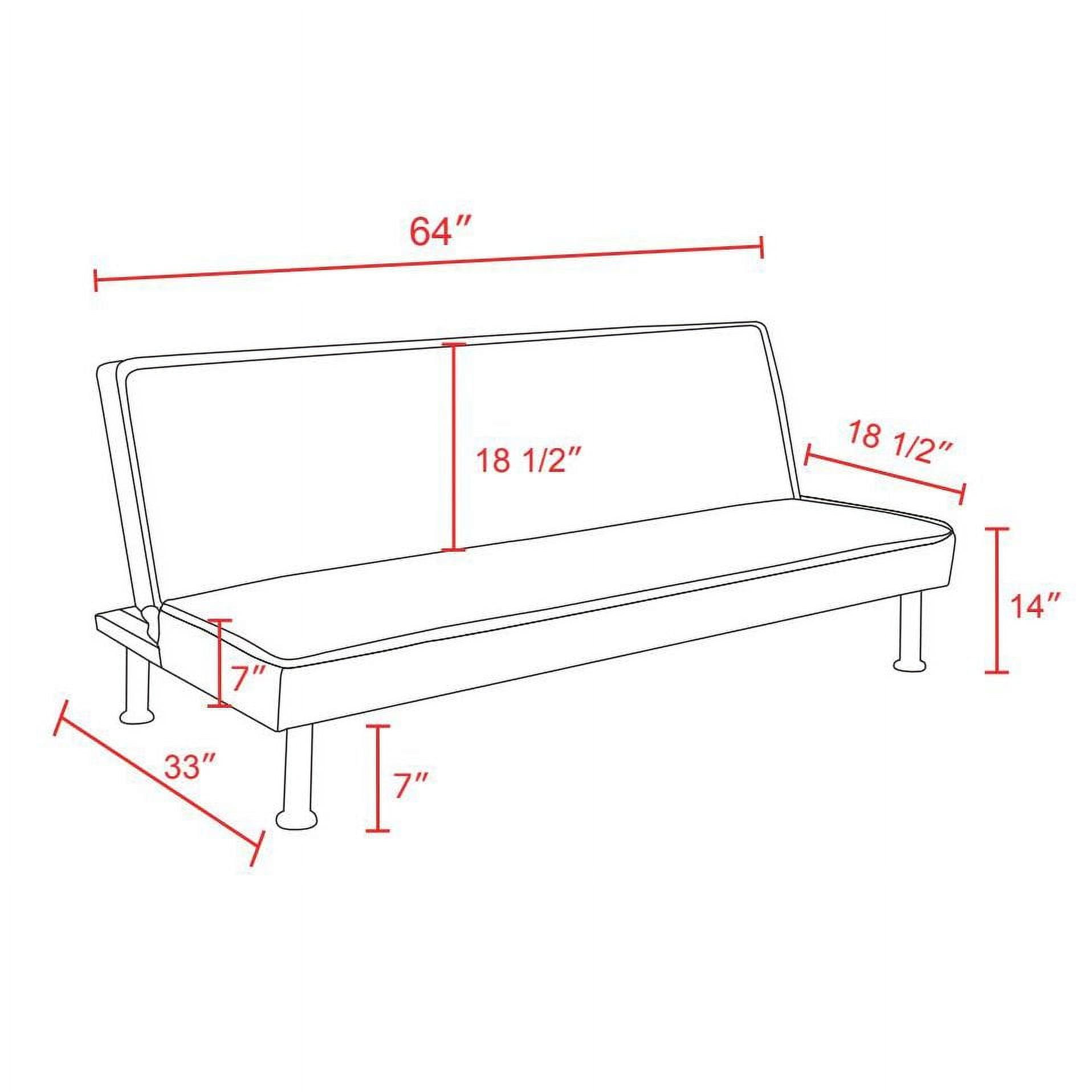 Modern Futon Sofa Convertible Sofa Couch Sleeper Recliner Futon Couches Bed, Adjustable Loveseat for Living Room,Dark Orange