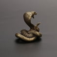 thumbnail image 4 of Lefu Mini Brass Snake Statue Ornament Miniature Figurines Home Office, 4 of 7