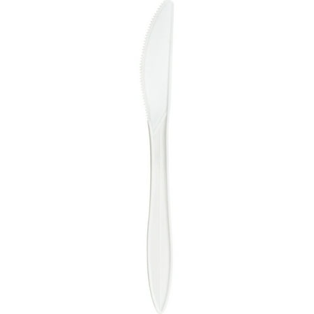 Genuine Joe Medium-weight Cutlery, White, 1000 / Carton (Quantity)