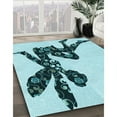 thumbnail image 3 of Ahgly Company Machine Washable Indoor Rectangle Transitional Deep-Sea Green Area Rugs, 8' x 10', 3 of 7
