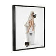 thumbnail image 3 of Stupell Industries Fashion Brand Emblem Coffee Cup Woman Graphic Art Jet Black Floating Framed Canvas Print Wall Art, Design by Ziwei Li, 3 of 6