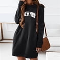thumbnail image 2 of Womens Dresses Summer, Casual Dresses for Women,Women's Casual Mini Dress Round Neck Long Sleeve Sweatshirt Style Comfortable Valentines Day Outfit, 2 of 5