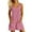 Red, variant on Women's Casual Dress Round Neck Button Shoulder Strap with Pocket Jumper Style Knee Length Dress for Spring Fall Party Daily,Pink,XL