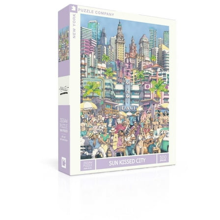 New York Puzzle Company Sun Kissed City 500 Piece Jigsaw Puzzle