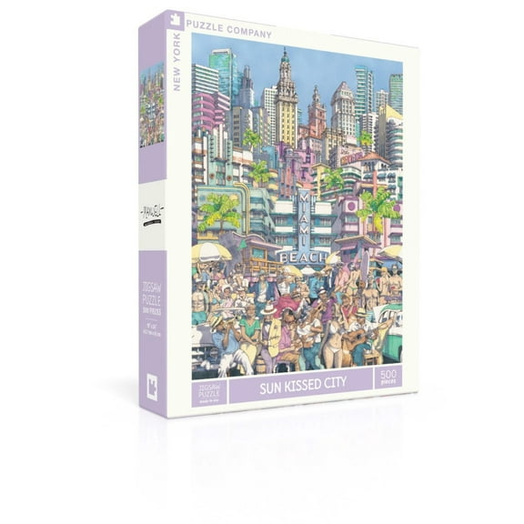 New York Puzzle Company Sun Kissed City 500 Piece Jigsaw Puzzle
