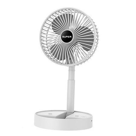 

Portable Desk Fan Quiet 3 Speeds Wind USB Powered Desktop Folding Table Fan for Home Desk Bedroom Office Travel White