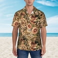thumbnail image 4 of Lsque Animal Leopard pattern Hawaiian Shirt for Men, Unisex Summer Beach Casual Short Sleeve Button Down Shirts-XX-Large, 4 of 9