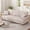 Beige, variant on 87" Couch Premium PU Leather Sofa, Comfy Extra Deep Seat 3 Seater Couch for Living Room, with 2 Pillows, Black