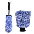 thumbnail image 2 of Washranp 2Pcs Professional Car Cleaning Care Kit with Soft Chenille Microfiber Wash Wheel Brush and Clean Glove,Tires All Types Removes Grime Dirt Easily,Blue, 2 of 6