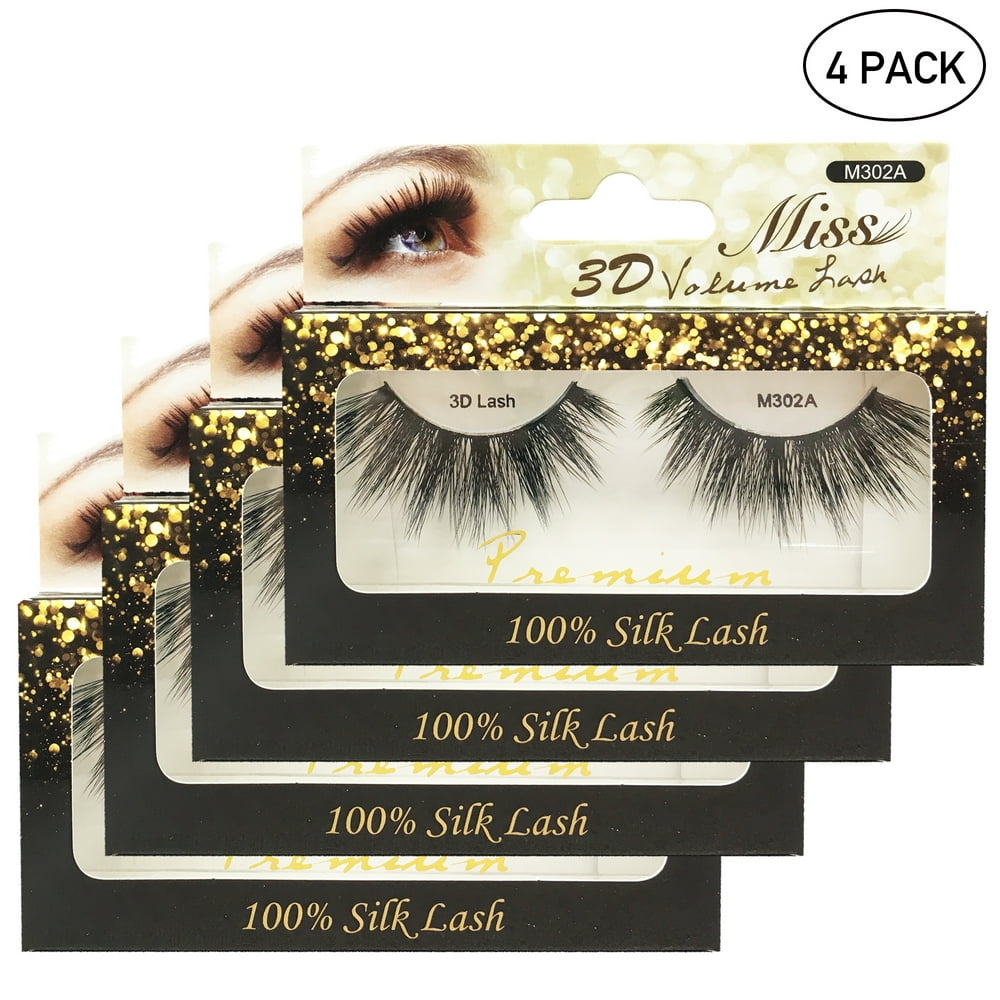 Miss Lashes 3D Volume Tapered Natural Silk Eyelash Extension [4PACKS, FREE SHIPPING] Walmart
