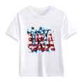 thumbnail image 4 of FAVIPT Patriotic Little Girl Shirt Kids 250th Anniversary Tshirts Stars and Stripes Shirts Red White Blue Independence Day Tops White,9-10 Years, 4 of 7