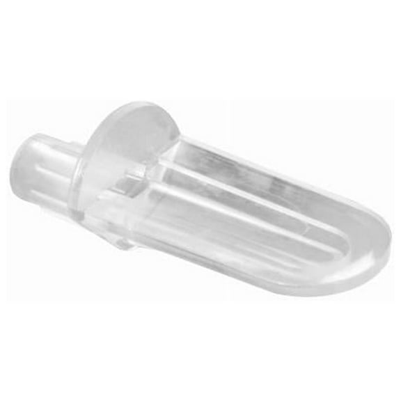Prime-Line U 9256 Spoon Style Shelf Support Pegs, Clear Plastic, 5-Lb. Load, 1/4 In., 12-Pk. - Quantity 6