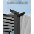 thumbnail image 3 of BeesClover Pergola Arquée Extérieure 12*9 Pieds, Gazebo en Aluminium Robuste avec Auvent Rétractable, Résistant aux UV pour Terrasse Jardin Porche Pelouse, 3 of 6