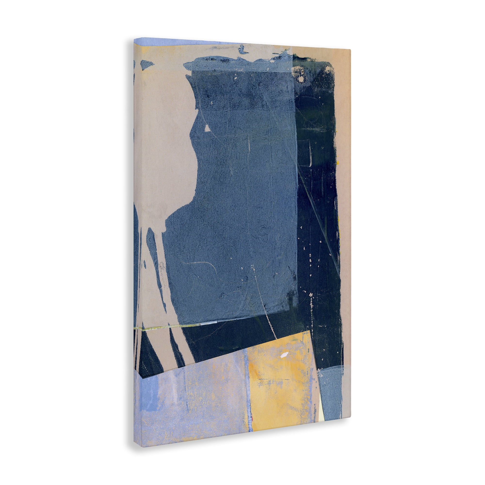 Stupell Industries Linear Distressed Shapes Abstract Painting Wrapped Canvas Art Print Wall Art, 24 x 36