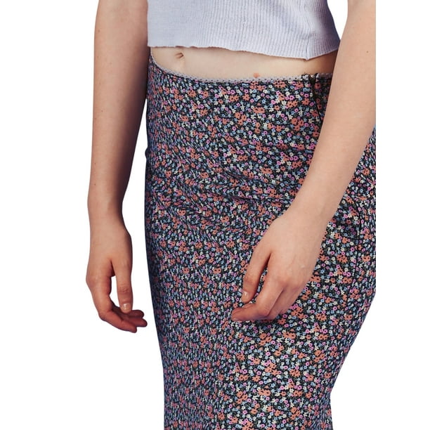 TRKIYQC Faldas midi de línea A para mujer Faldas largas bohemias de cintura alta con estampado floral Slim Fit TRKIYQC moderno