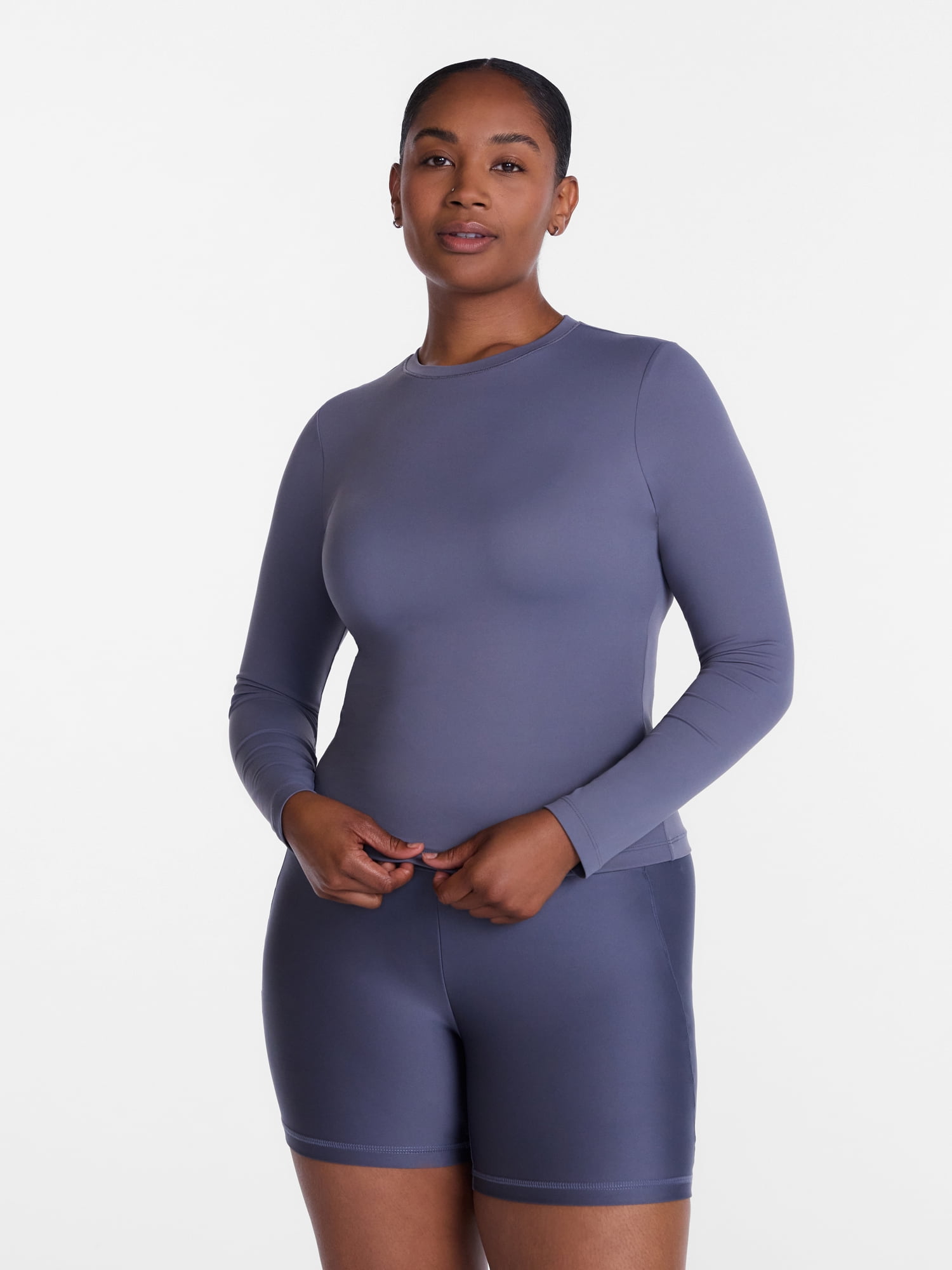 Avia Women’s and Women's Plus SoftSculpt Top with Long Sleeves, Sizes XS-4X