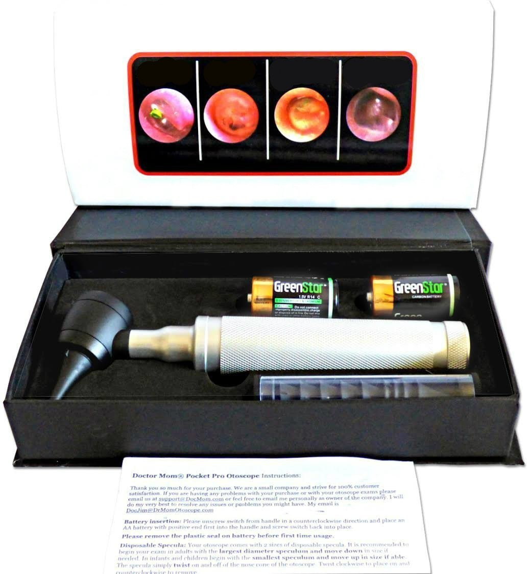 5th Generation Dr Mom LED PRO Otoscope Full Size Otoscope with Our