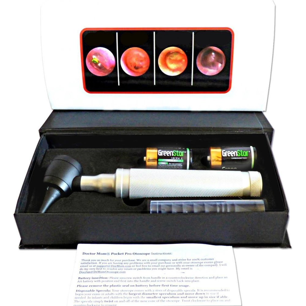 5th Generation Dr Mom LED PRO Otoscope Full Size Otoscope with Our