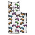 thumbnail image 2 of Monster Cartoon Truck White Pattern Teens Toddler Nap Mat with Pillow, Sleeping Mat Bag for Preschool Daycare 50"x20", 2 of 6