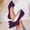 Purple, variant on Fasiaou Women Fashionable Casual Bowknot Round Head Wedge Heel Shoes Summer Versatile Large Size Comfort Slip On Office Daily Walking Breathable