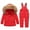 Red, variant on Baby 2 Piece Snowsuit Set - Toddler Girl Boy Winter Puffer Jacket and Ski Bibs Pants Sets - Unisex Kids Ski Suits Long Sleeve Hooded Down Coat Snow Pants for Outdoor Snowboarding by Llywey ,Black ,2T