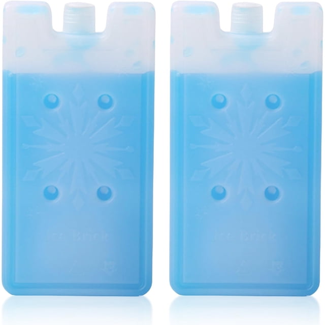 2 Pcs Blocs Réfrigérants pour Glacières, Bloc Réfrigérant Portable 240 ml Réutilisable Brique de Bloc Réfrigérant Froid Congélation Rapide Blocs de Congélateur Froid pour Sacs à Lunch Sac à Dos Glacière, Camping, Pique-Niques, Plage