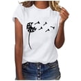 thumbnail image 2 of CEHVOM Haut de Mode pour Femme Imprimé Décontracté Coupe Ample T-shirt Chemise Grande Taille, 2 of 6