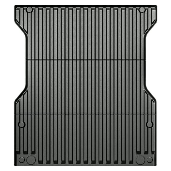 Ikon Motorsports TPE Truck Bed Mat Compatible with 2024 Toyota Tacoma 5Ft Bed Custom Fit All Weather Heavy Duty 3D Rear Cargo Trunk Tray Protector Liner 1PC Black
