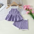 thumbnail image 4 of Tkrady Toddler Outfits for Girl Summer New Sleeveless Vest T Shirt Tops Shorts Set, Sizes 0-4 Years, 4 of 7