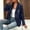 Navy, variant on Lace Blazers for Women Business Casual Open Front Long Sleeve Sheer Cardigan Lightweight Summer Jackets Lace Cardigan