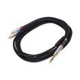 thumbnail image 2 of Cable TR Sto Dual RCA de 1/4 pulg. TRS a Dual TR Sto RCA Cable de micrófono divisor Artesanía excepcional, 2 of 8