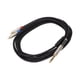 thumbnail image 1 of Cable De Micrófono, 3 M / 9,8 Pies Conector Chapado En Oro Estéreo Compacto 6,35 Mm TRS A 2RCA Divisor Blindaje De Doble Capa Para Sistema De Cine En Casa Para Receptor AV, 1 of 8