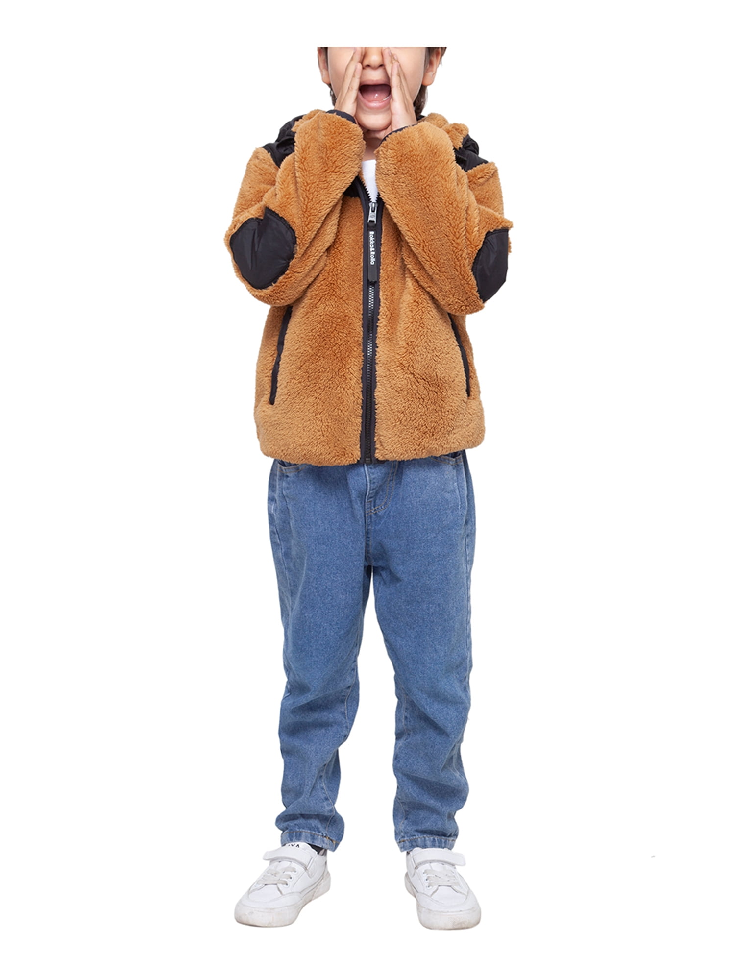 Rokka&Rolla Boy's Fleece Hooded Jacket, Sizes 4-18