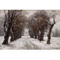 thumbnail image 2 of Steele, Theodore Clement 18x13 Black Ornate Wood Framed with Double Matting Museum Art Print Titled - Winter in Munich, 2 of 4