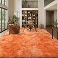 thumbnail image 5 of Janvonne 8x10 Fluffy Area Rugs for Living Room Bedroom,Soft Plush Fuzzy Shaggy Modern Rug for Kids Girls Boys Room Decor, Home Decor Aesthetic, Tie-dye Orange, 5 of 8