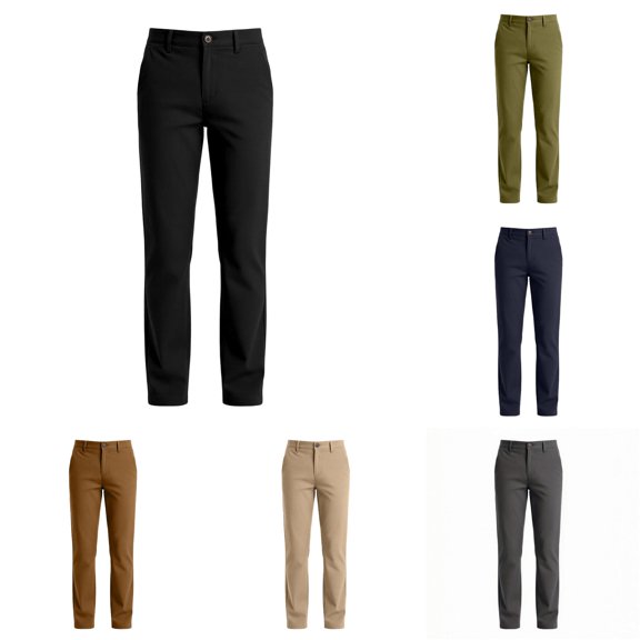 RMGVDSD Boys Formal Dress Pants Kids School Uniform Pants, Boys Casual Straight Leg Chino Pant Fashion Trousers with Pockets School Wear 6-7 Years
