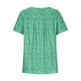 thumbnail image 7 of zfwon Tshirts for Women Plus Size Summer Blouse Short Sleeve Crew Neck Pleated T-Shirt Round Neck Tunic Tops Casual Loose Floral Printed Tunic Blouse Shirts Comfy Tee Shirt, 7 of 7