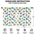 thumbnail image 2 of Blackout Kids Curtains,White Dinosaurs Pattern Childrens Insulated Curtains Set Of 2,Bedroom Essentials,Toddler Room Decor 42"x54", 2 of 5