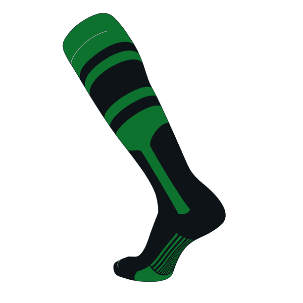 TCK TCK Elite Baseball Knee High Stirrup Socks (C, 9in) Kelly Green