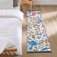 thumbnail image 3 of Yayeee Runner Rug for Bedroom 2'x6' Machine Washable Hallway Non Slip Mat, Doodle Pattern, 3 of 8