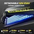 thumbnail image 6 of Seemoon Electric Bike for Adults 750W Motor 52V 25Ah 1300Wh 28MPH 105Mi 160Nm 40Deg 20"x4" Fat Tire Front Suspension Dual Disc Brakes Step Through, 6 of 8