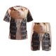 thumbnail image 1 of Fotbe Cute Mouse In Glasses Pijama Estampada de 2 Piezas para Niños – Ropa de Dormir de Manga Corta Cómoda para Niños y Niñas, Camiseta y Shorts de Algodón-Small, 1 of 6
