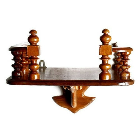 Buddha Shelf Statue Stand Wall Rack Teak Wood Asian Style Com