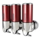 thumbnail image 3 of Dispensador manual de ducha Ticfox dispensador de jabón líquido para baño rojo tres tazas, 3 of 10