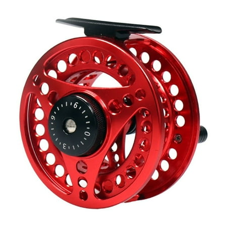 All Metal Cnc Adjustable Unloading Force Cast Weight Saltwater Fly Reel 5/6 Red