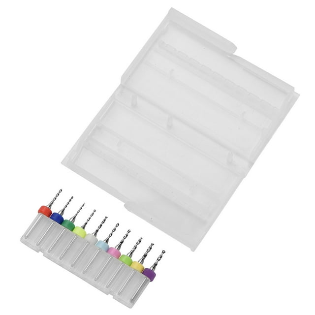 JUEGO DE MICROBROCAS DE CARBURO DE TUNGSTENO DE 1,1, 2,0 MM PARA PlacA De CircuitO EnReso De PCB, Fácil, Corte Afilado, Almacenamiento Con Anillo De Color, Aleatorio,