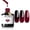 Dark Red, variant on modelones Color Changing Burgundy Red Gel Nail Polish, 15 ML Black Red Mood Temperature Change Nail Polish Gel Soak Off Christmas Nail Art DIY Salon Manicure Holiday Gift for Girls Women