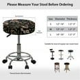 thumbnail image 5 of SEANATIVE Mushroom Plants Round Stool Covers Set of 2 Stretchy Circle Bar Stool Covers Decoration Size M Aesthetic Round Bar Stool Seat Cover with Elastic Edge, 5 of 7