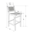 thumbnail image 4 of South Shore Agave Teak Wood and Woven Rope Bar Stool, in Black and Natural, 4 of 11